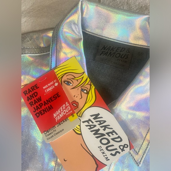 NWT RARE Naked and Famous Hologram Denim Jacket/Size Small - Picture 7 of 16